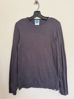 Jason Scott Grey Mens Long Sleeve T-Shirt Size S Supima Cotton Made in USA Basic